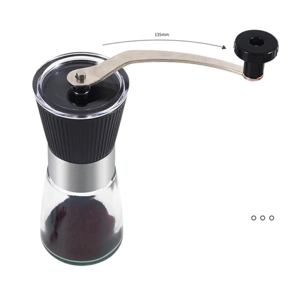IPRee Manual Coffee Grinder Glass Portable Outdoor Coffee Machine Ceramic Grinding Core Pepper Grain Mill Coffeeware for Kitchen