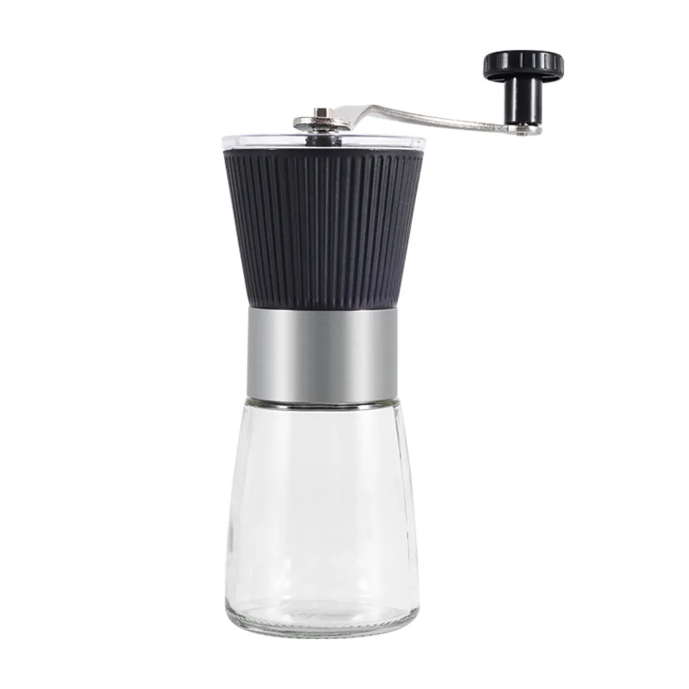 IPRee Manual Coffee Grinder Glass Portable Outdoor Coffee Machine Ceramic Grinding Core Pepper Grain Mill Coffeeware for Kitchen