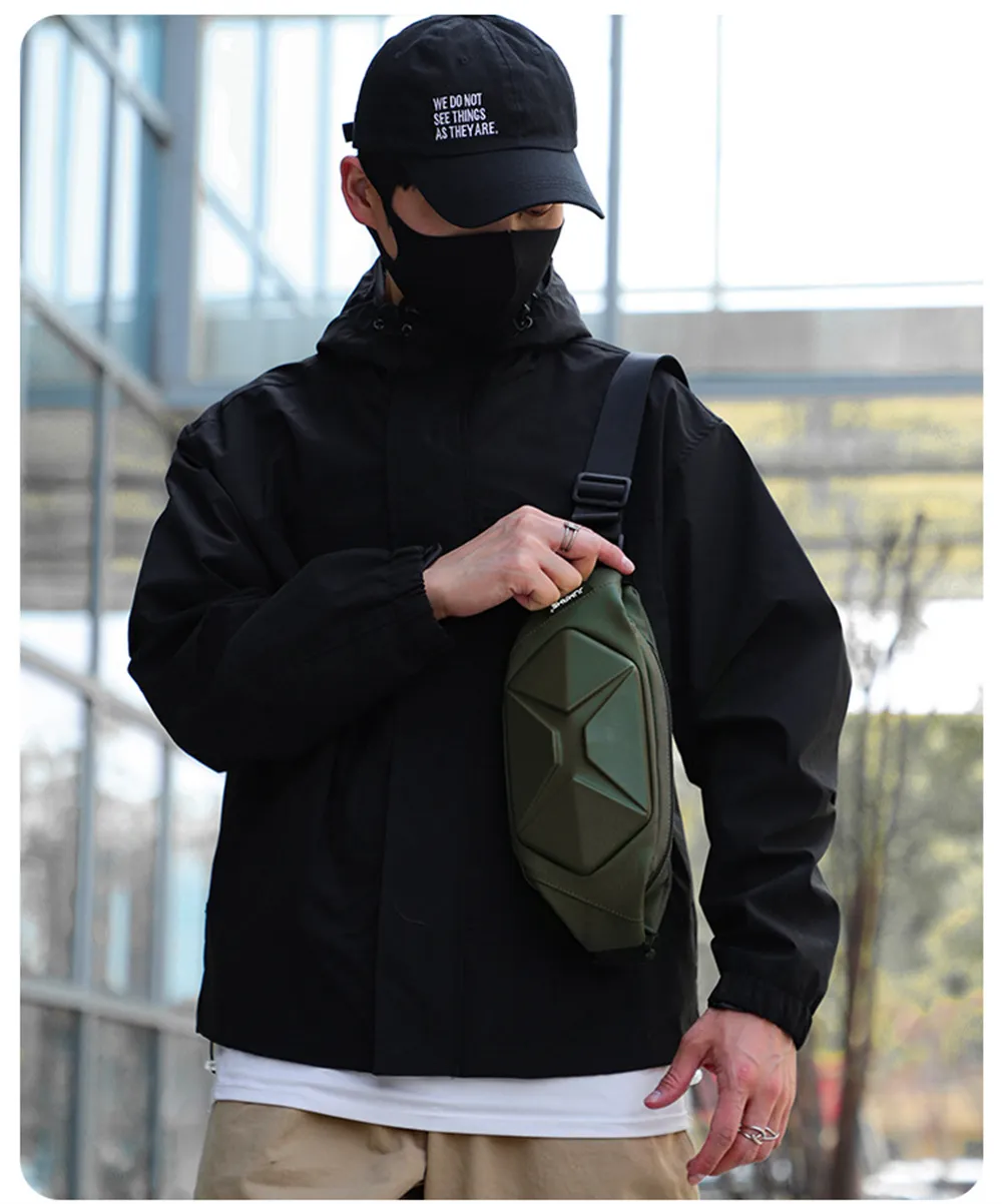 IPRee Fashion Waterproof Ride Waist Packs Solid Color Fanny Pack Unisex Belt Bags Casual Travel Storage Phone Chest Pack Crossbody Bag