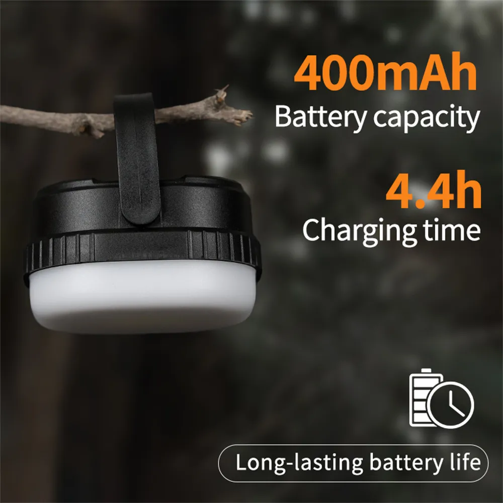 IPRee Mini Camping Light Rechargeable Magnetic Work Lamp with Built-in Lithium Battery, Waterproof Outdoor Repair Lantern Emergency Light