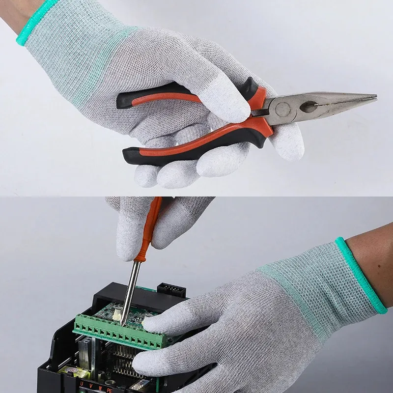 Anti Static Labor Gloves PU Coated Palm Nylon Fiber Breathable Non Slip Gloves High Elasticity Work Gloves for Assembly Inspection Anti Static Labor Gloves PU Coated Palm Nylon Fiber Breathable Non Slip Gloves High Elasticity Work Gloves for Assembly Inspection