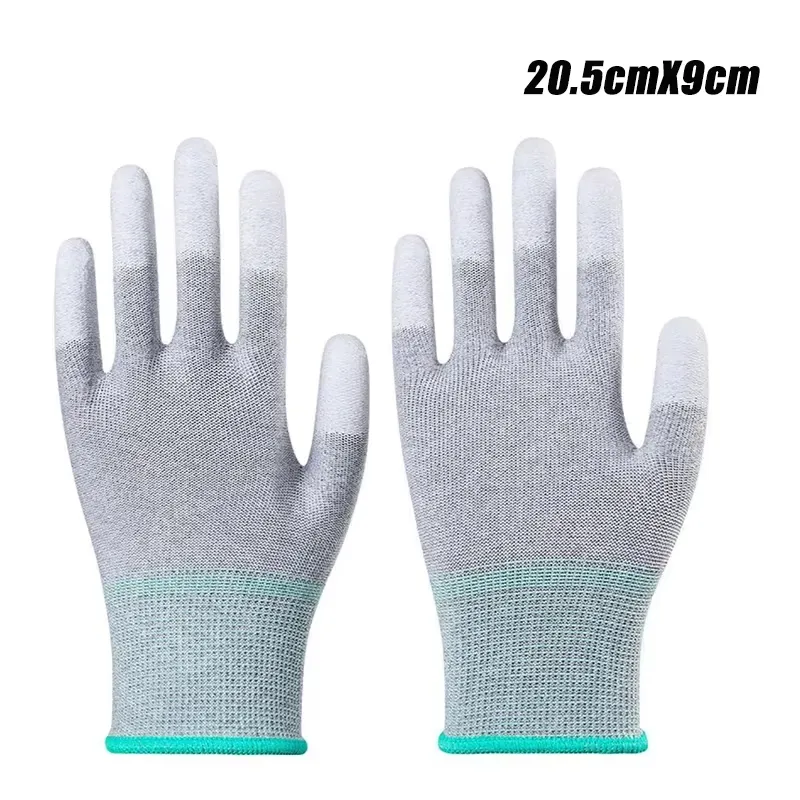 Anti Static Labor Gloves PU Coated Palm Nylon Fiber Breathable Non Slip Gloves High Elasticity Work Gloves for Assembly Inspection Anti Static Labor Gloves PU Coated Palm Nylon Fiber Breathable Non Slip Gloves High Elasticity Work Gloves for Assembly Inspection