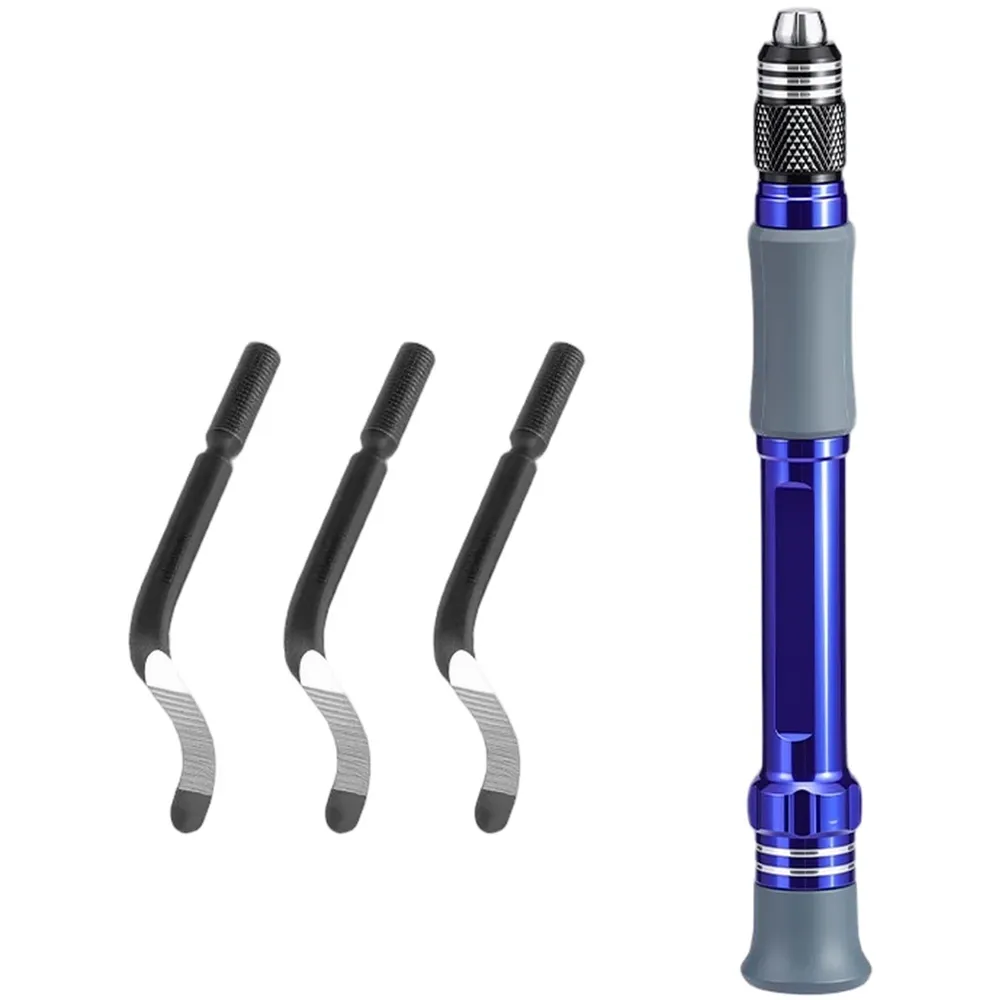 Aluminum Handle Deburring Tool Trimming Cutter with Replaceable Blades for Metal Plastic Wood Precision Craft Rotary Bit Aluminum Handle Deburring Tool Trimming Cutter with Replaceable Blades for Metal Plastic Wood Precision Craft Rotary Bit