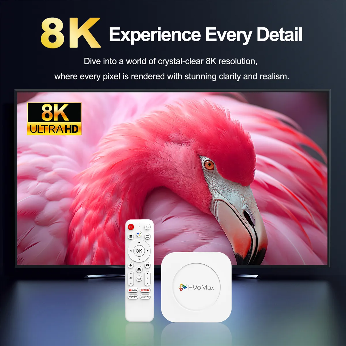H96MAX M1 Plus 4+32G RK3528 Android 14 TV Box 3D 8K Ultra HD Smart Streaming Media Player WiFi 6 Bluetooth 5.4 Voice Assistant Set Top Box