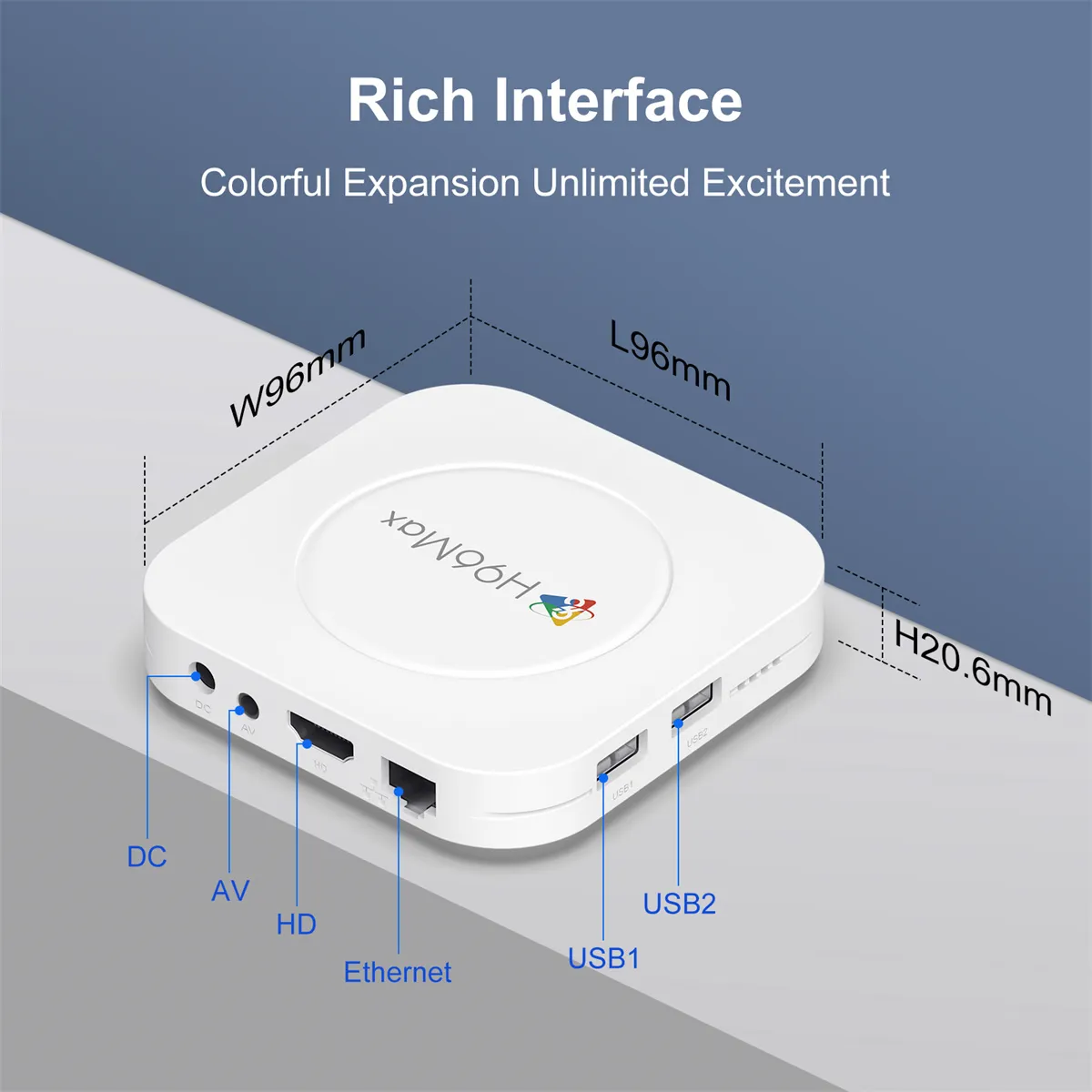 H96MAX M1 Plus 4+32G RK3528 Android 14 TV Box 3D 8K Ultra HD Smart Streaming Media Player WiFi 6 Bluetooth 5.4 Voice Assistant Set Top Box