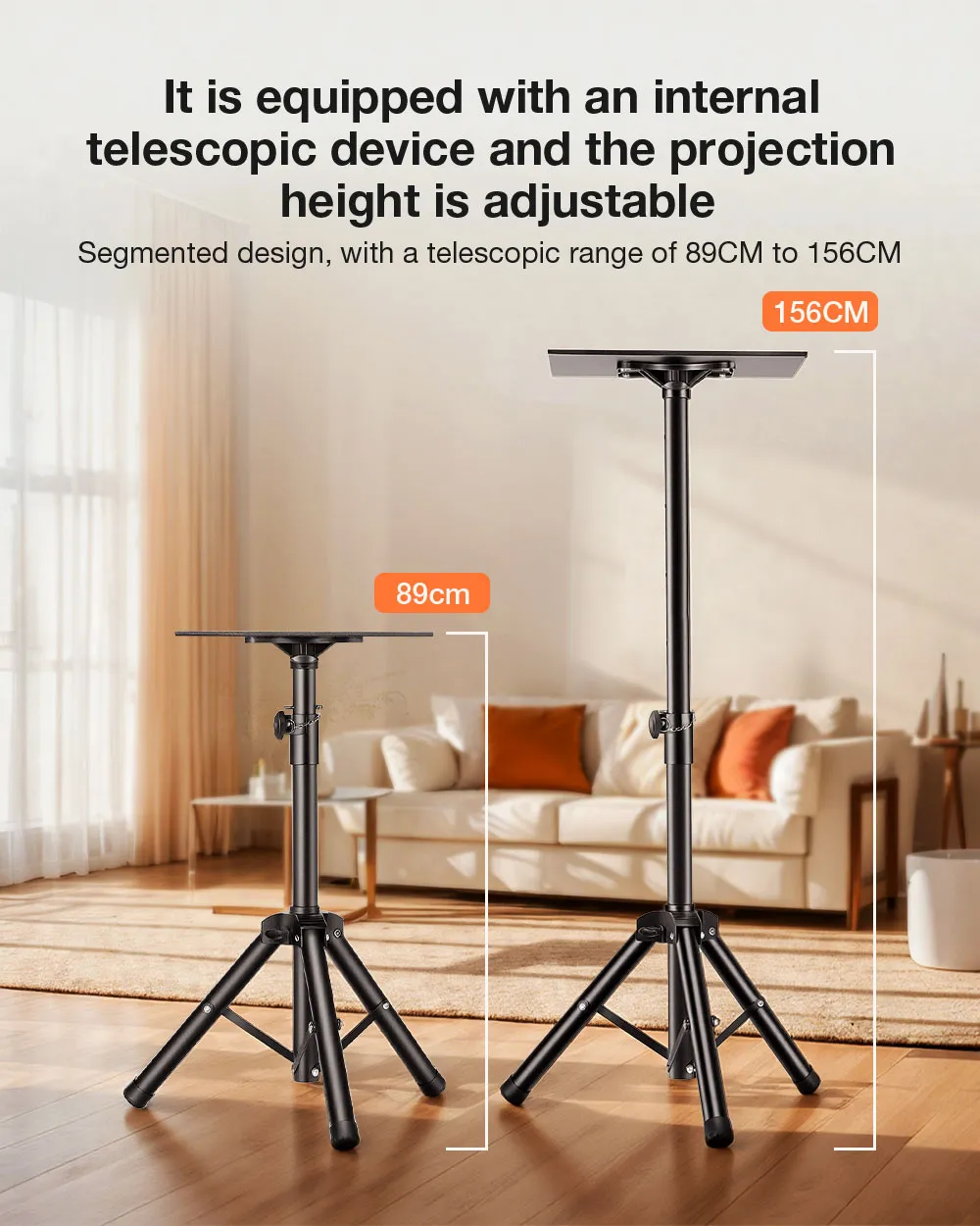Blitzwolf BW-VF5 Projector Stand Tripod Adjustable Height 89-156cm with 37x26.5cm Tray Sturdy Tripod Base Foldable Portable Universal Projector Mount Blitzwolf BW-VF5 Projector Stand Tripod Adjustable Height 89-156cm with 37x26.5cm Tray Sturdy Tripod Base Foldable Portable Universal Projector Mount