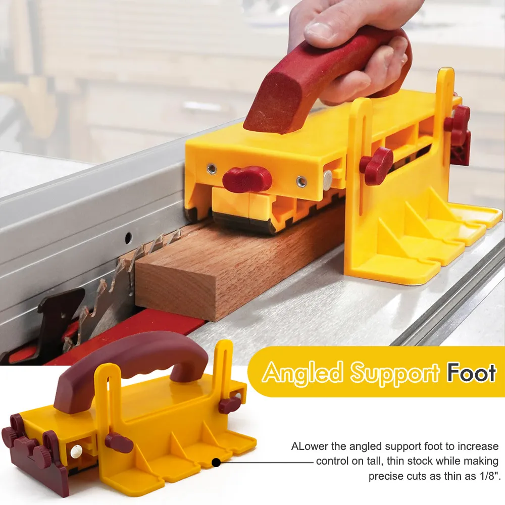 Adjustable Table Saw Pushblock Cuts Safe for Widgets Difficult Cut for Table Saws / Router Tables / Band Saws / Jointers Adjustable Table Saw Pushblock Cuts Safe for Widgets Difficult Cut for Table Saws / Router Tables / Band Saws / Jointers