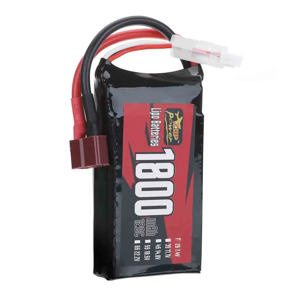 ZOP Power 7.4V 1800mAh 120C 2S LiPo Battery T Plug for RC Car