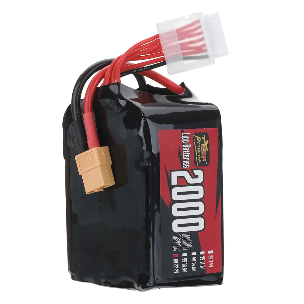 ZOP Power 22.2V 2000mAh 120C 6S LiPo Battery XT60 Plug for RC Drone