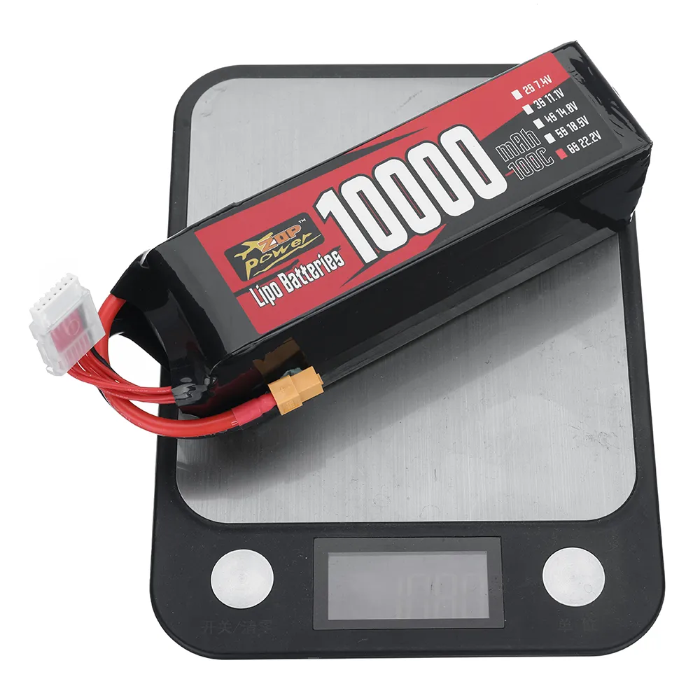 ZOP Power 22.2V 10000mAh 60C 6S LiPo Battery XT60 Plug for RC Drone