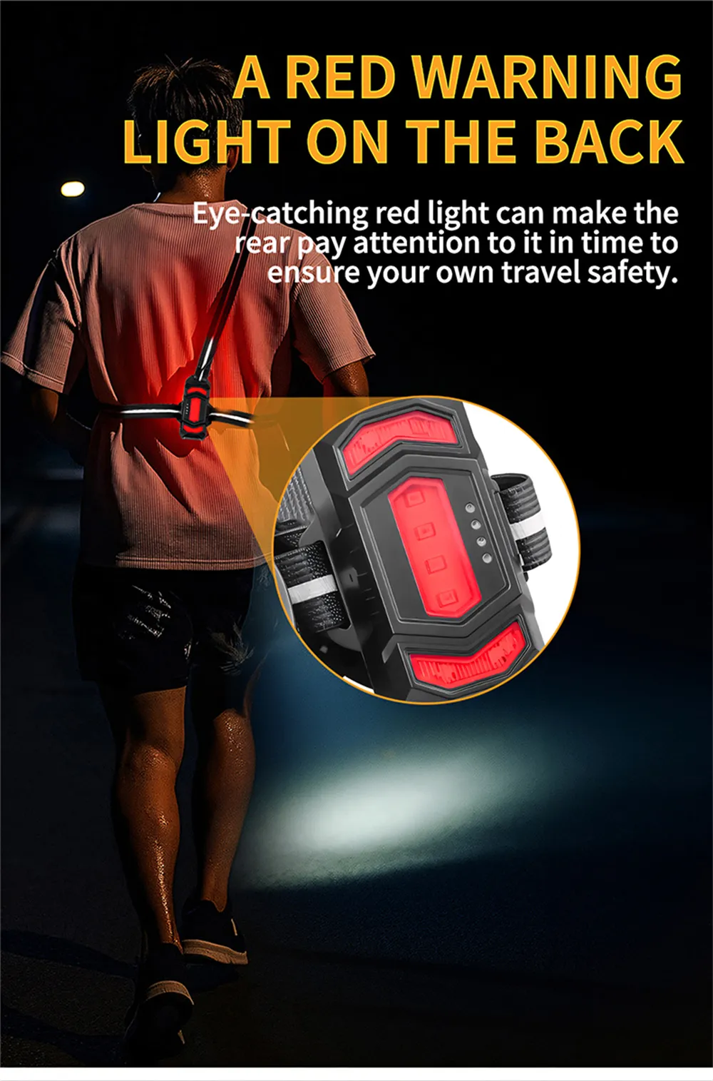 Waist Strap Running Light IPX4 Waterproof USB Charging Chest Light High Brightness Night Safety Warning Light Waist Strap Running Light IPX4 Waterproof USB Charging Chest Light High Brightness Night Safety Warning Light