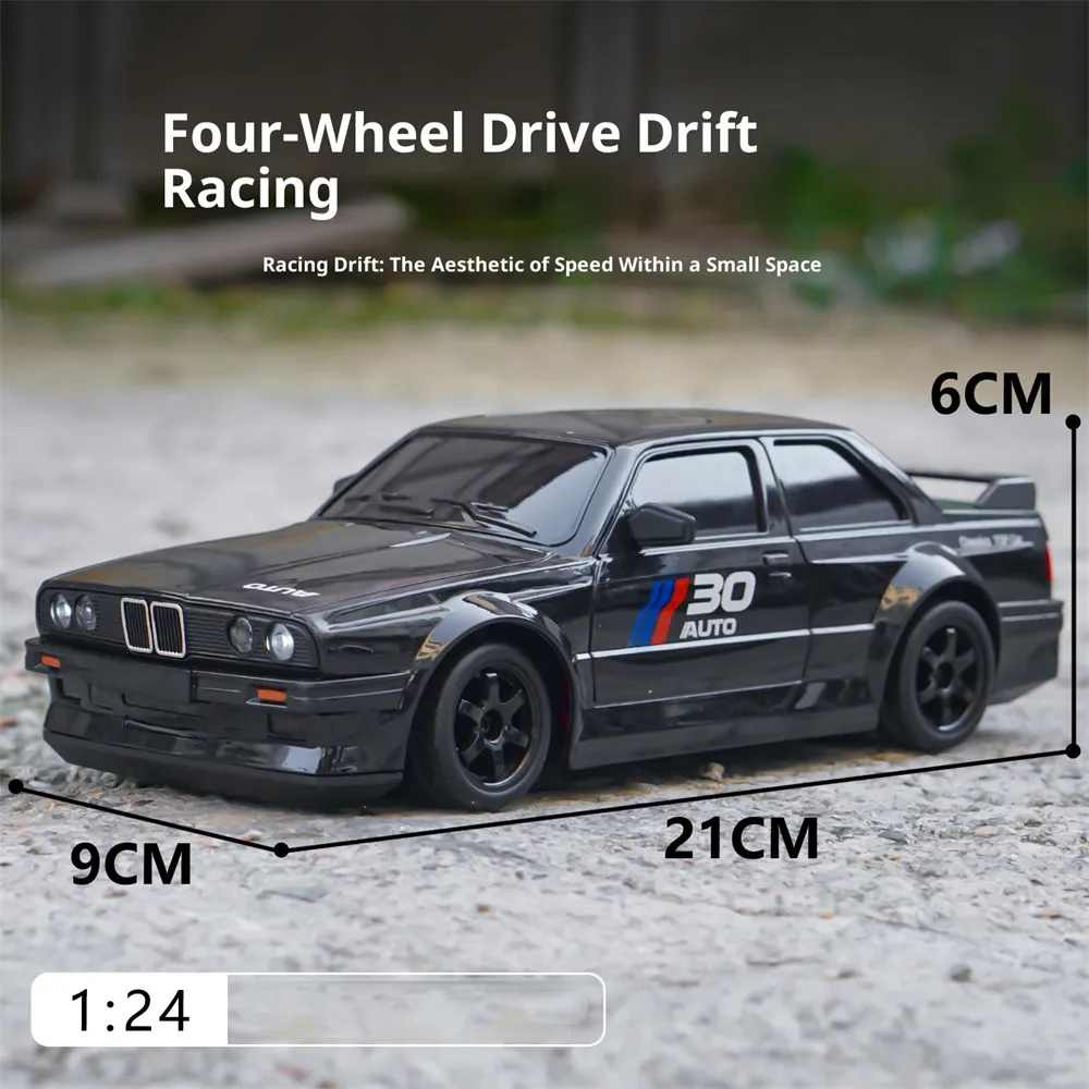 668 669 RTR 1/24 2.4G 4WD Drift RC Car Mini Racing LED Light Desktop Remote Control High-Speed Motor On-Road Vehicle Model Boys Gifts Toys