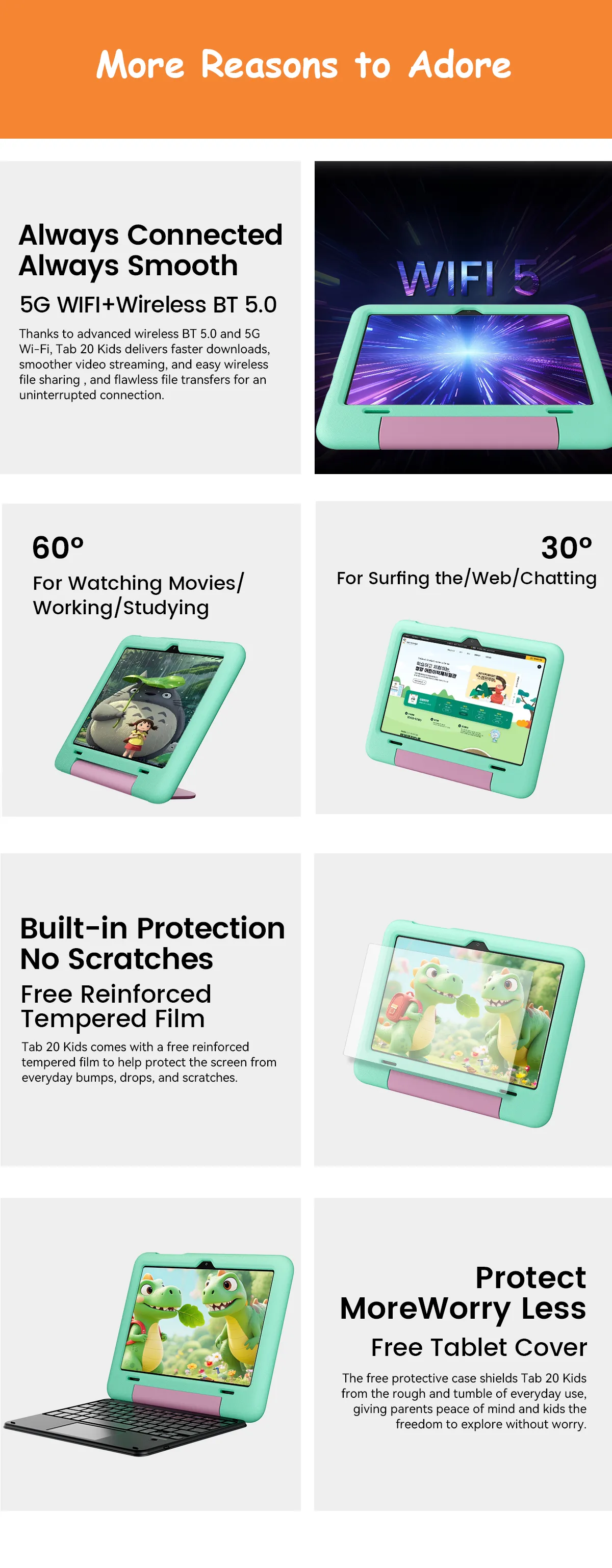 Blackview Tab 20 Kids UNISOC T310 Quad Core 4GB RAM +8GB Virtual Memory 64GB ROM 10.1 Inch Android 15 Tablet PC Blackview Tab 20 Kids UNISOC T310 Quad Core 4GB RAM +8GB Virtual Memory 64GB ROM 10.1 Inch Android 15 Tablet PC