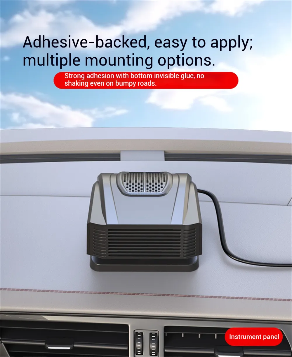 12V Portable Car Heater Warm Fan Rapid Heating Defrost Demist Device