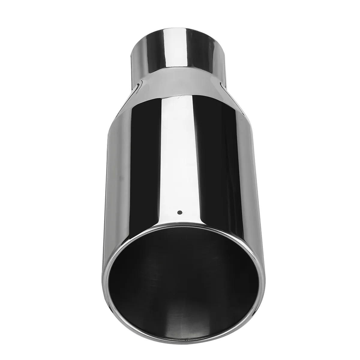 Universal 4 Inch Inlet 6 Inch Outlet Exhaust Tip 12 Inch Length Tailpipe Anti-Corrosive High Temperature Resistant Angle Cut Design Car Truck Accessories