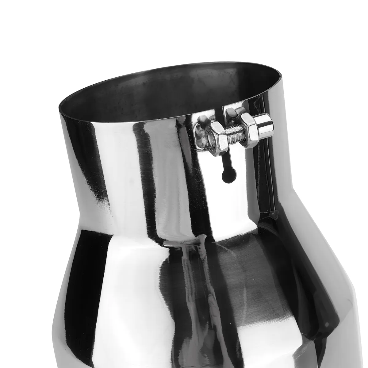 Universal 4 Inch Inlet 6 Inch Outlet Exhaust Tip 12 Inch Length Tailpipe Anti-Corrosive High Temperature Resistant Angle Cut Design Car Truck Accessories