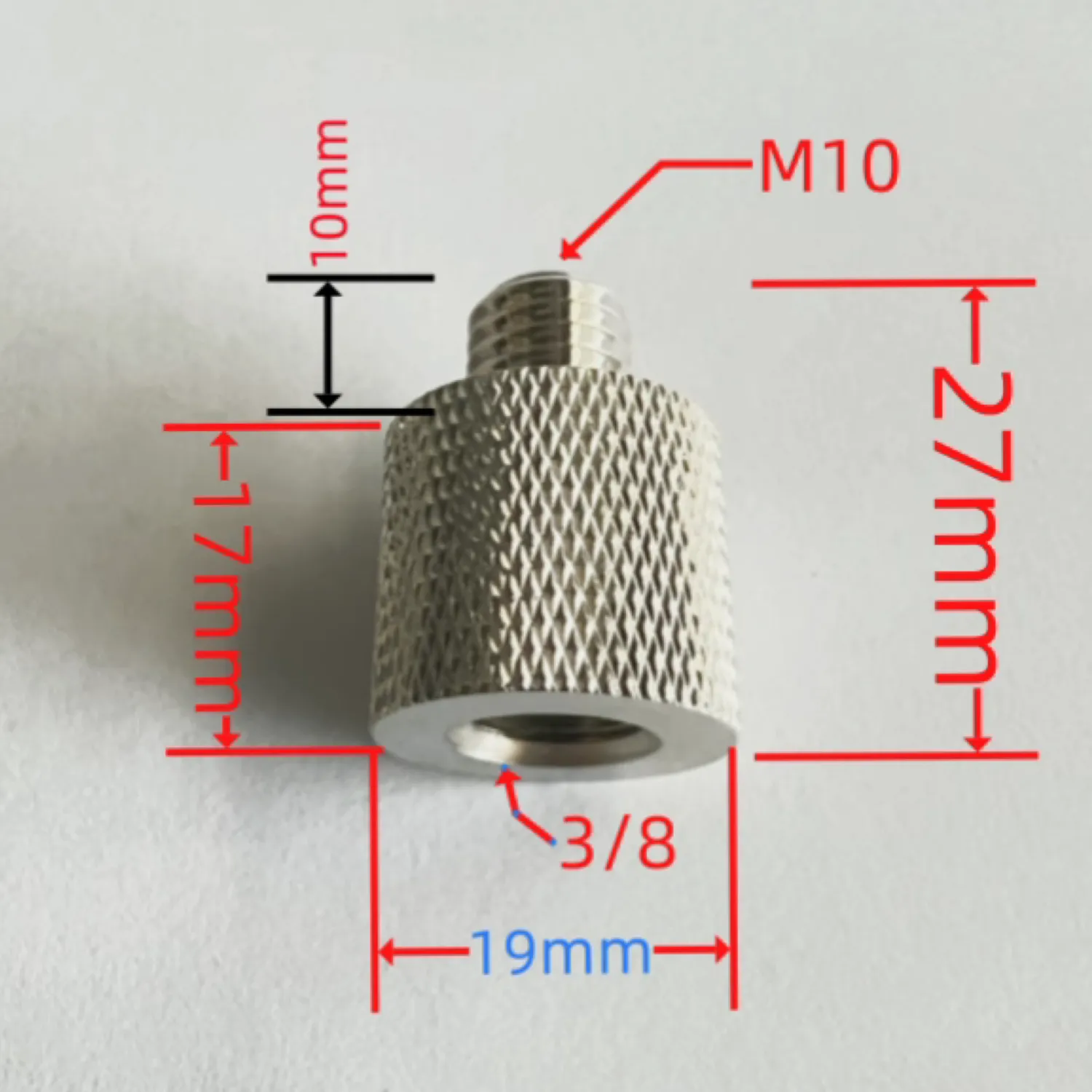 M10 to 3/8 Adapter Nickel Plated Copper Connector Compatible with JPC12 Short Wave Antenna Accessories for Optimal Connection