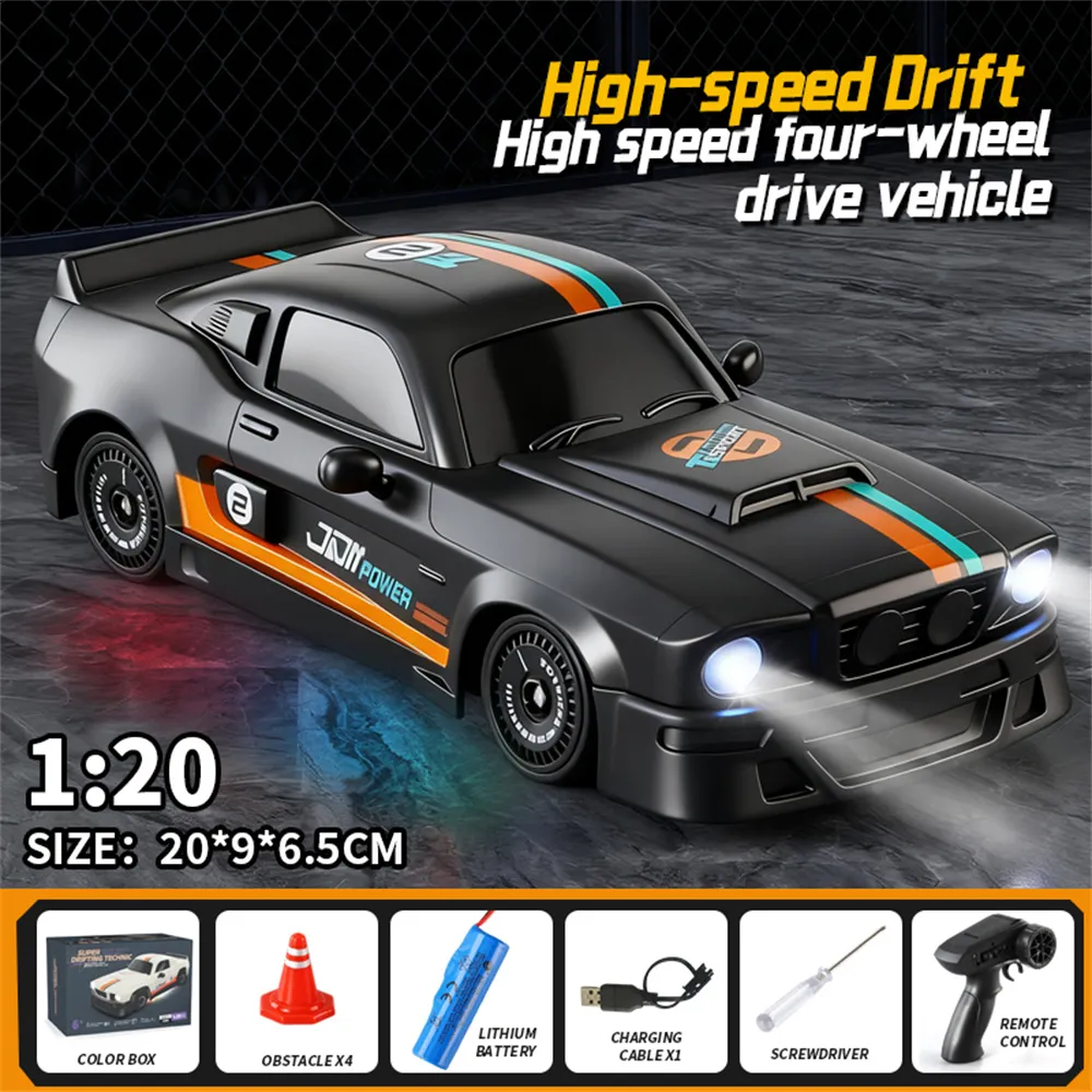 RONGMEI Toys 36910D 36911D RTR 1/16 1/20 2.4G 4WD Drift RC Car Mini LED Light Remote Control High Speed On-Road Racing Retro Vehicle Model Boys Gifts RONGMEI Toys 36910D 36911D RTR 1/16 1/20 2.4G 4WD Drift RC Car Mini LED Light Remote Control High Speed On-Road Racing Retro Vehicle Model Boys Gifts