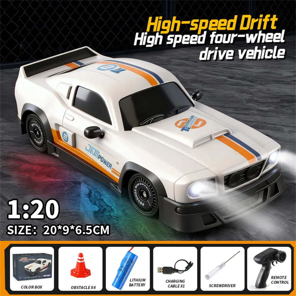 RONGMEI Toys 36910D 36911D RTR 1/16 1/20 2.4G 4WD Drift RC Car Mini LED Light Remote Control High Speed On-Road Racing Retro Vehicle Model Boys Gifts RONGMEI Toys 36910D 36911D RTR 1/16 1/20 2.4G 4WD Drift RC Car Mini LED Light Remote Control High Speed On-Road Racing Retro Vehicle Model Boys Gifts
