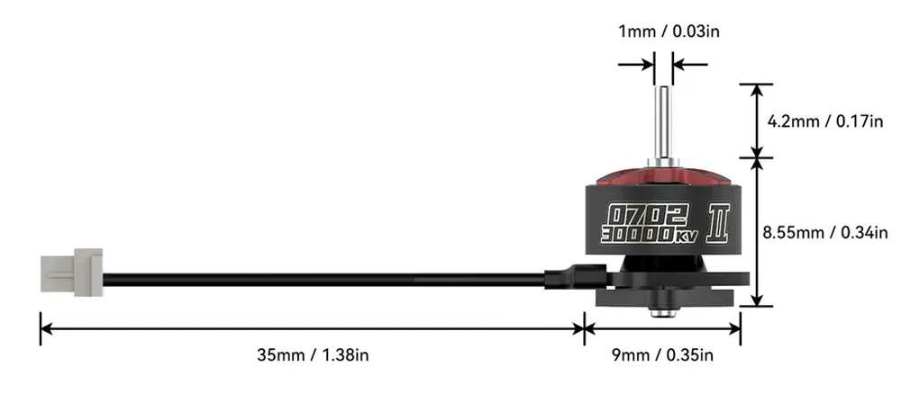 4PCS BETAFPV 0702 II 30000KV 1S Brushless Motors 1mm Shaft for Air65 Meteor65 Pro RC FPV Racing Drones