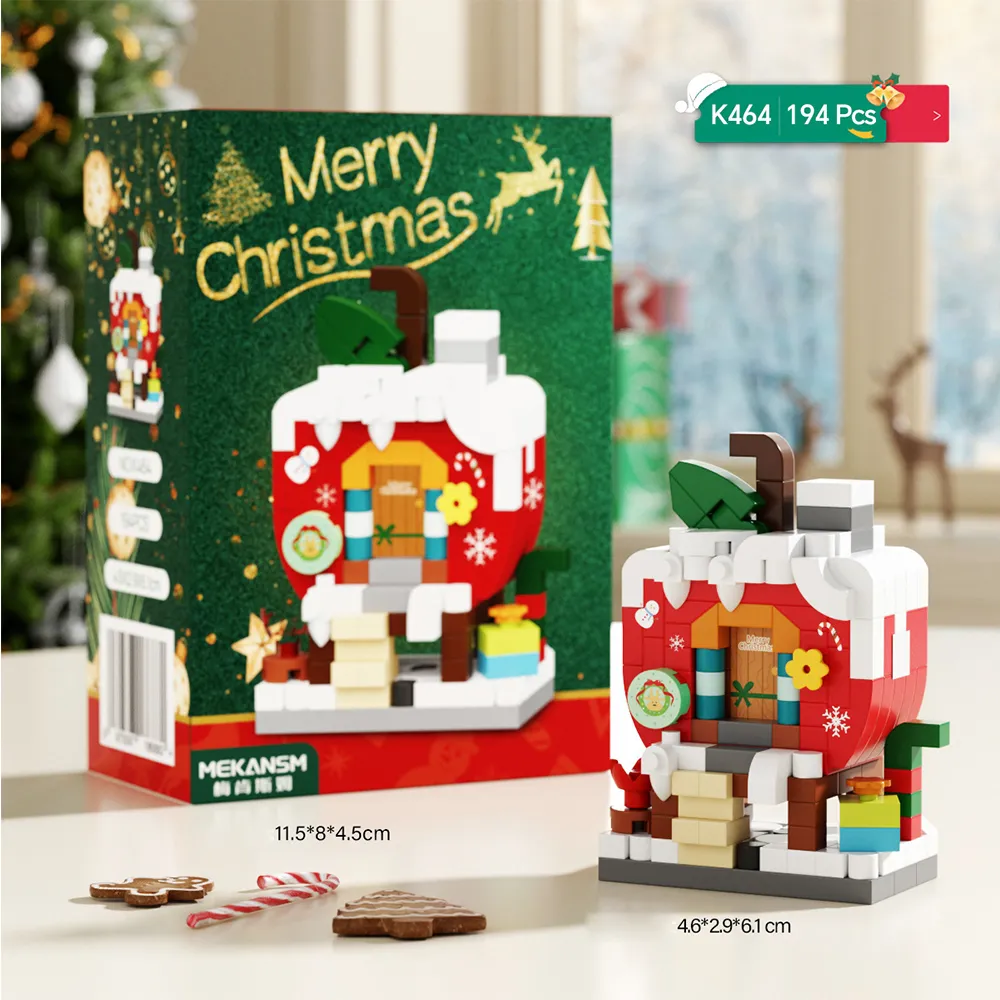Christmas Santa Claus Building Blocks Assembly Kit Holiday Decoration DIY Model Festive Gift Set Christmas Santa Claus Building Blocks Assembly Kit Holiday Decoration DIY Model Festive Gift Set