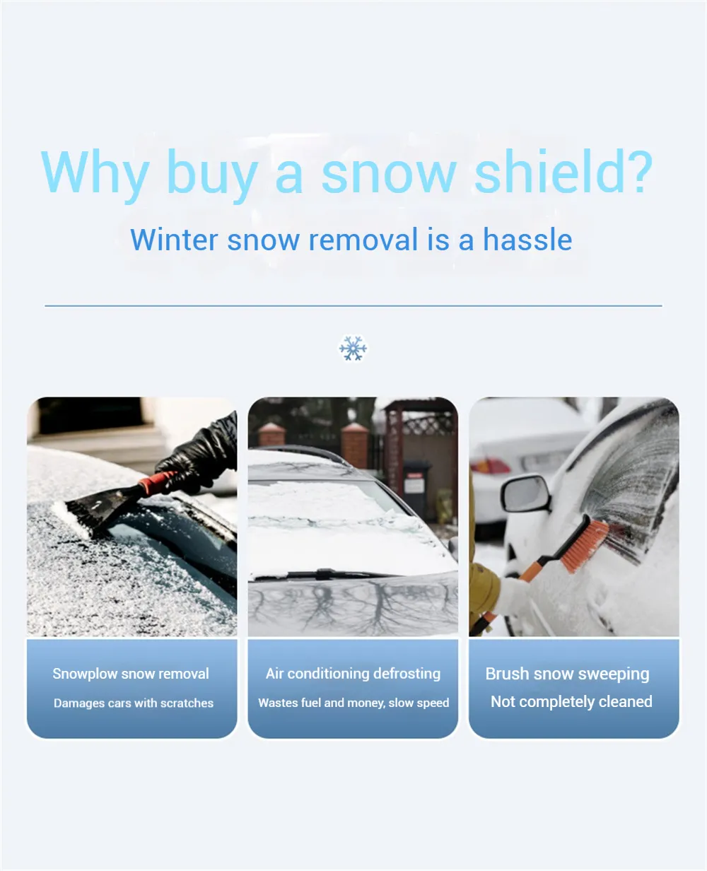 Car Windshield Snow Cover Automobile Anti Freeze Windshield Covers Magnetic Front Window Sun Shade Thickened Protector