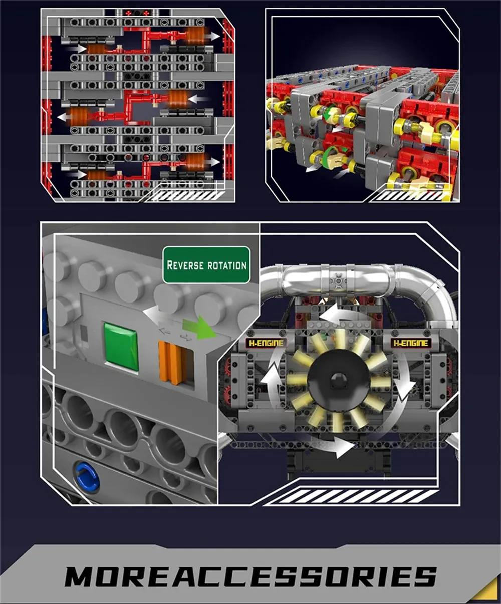 Mould King 10181 Technical Car Engine Toys Motorized Flat-6 Engine Building Block Brick Assembly Engine Set 2375PCS Kids Christmas Gift Mould King 10181 Technical Car Engine Toys Motorized Flat-6 Engine Building Block Brick Assembly Engine Set 2375PCS Kids Christmas Gift