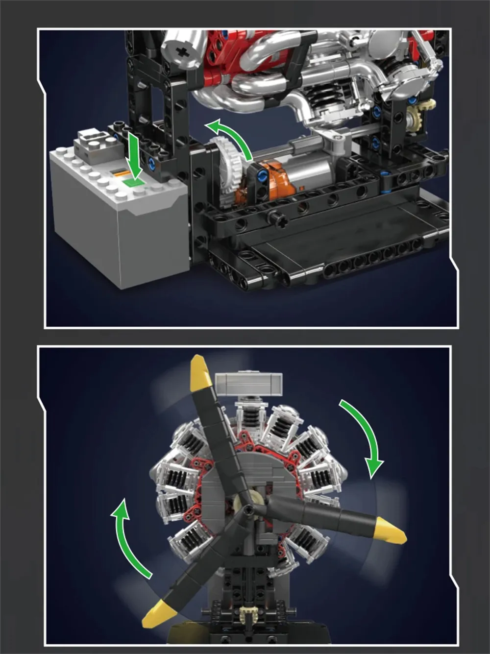 Mould King 10211 Technical Engine Toys Motorized Radial Aviation Engine Building Block Assembly Engine Set 1147PCS Kids Christmas Gift Mould King 10211 Technical Engine Toys Motorized Radial Aviation Engine Building Block Assembly Engine Set 1147PCS Kids Christmas Gift