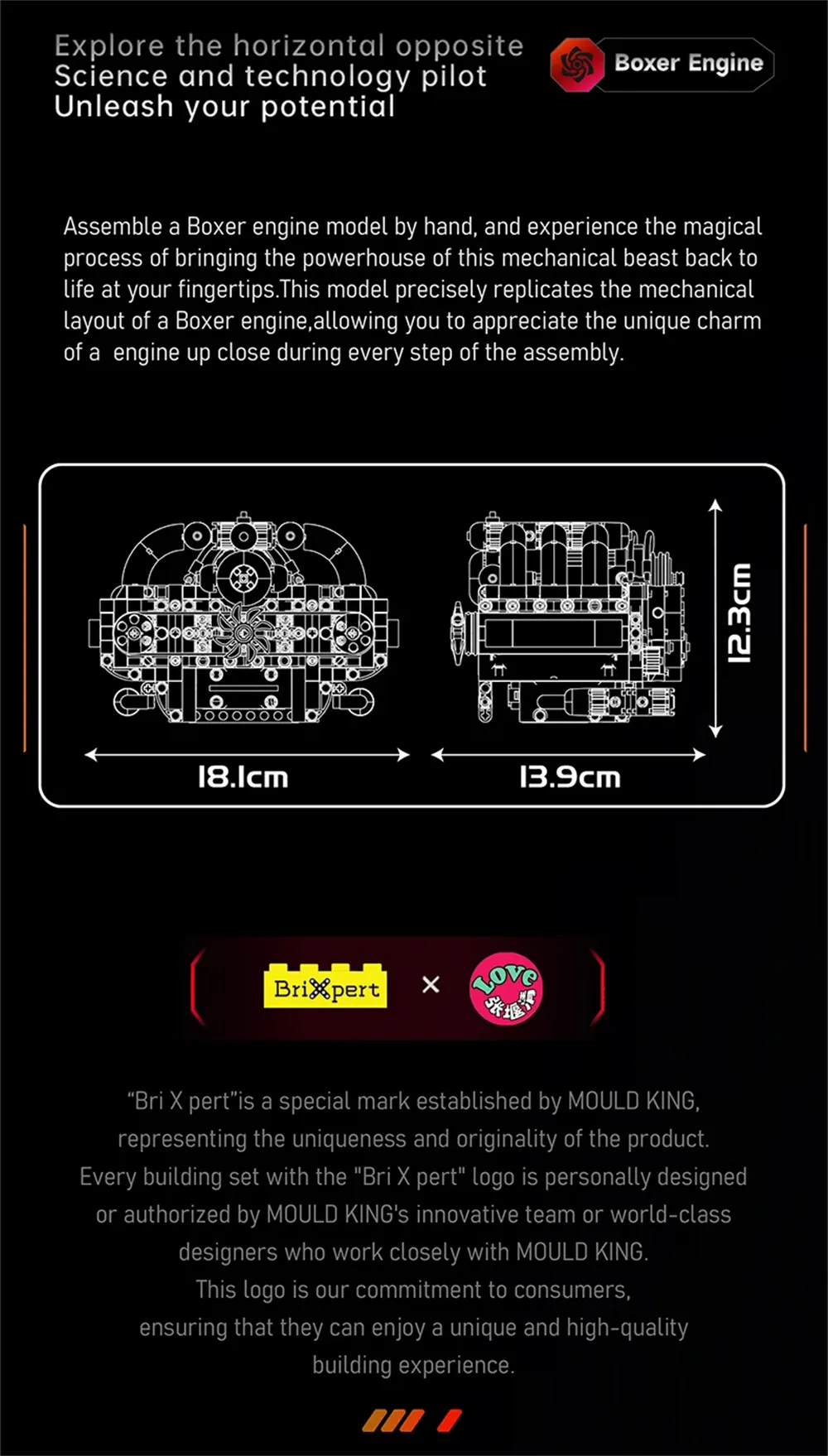 Mould King 10193 Technical Car Motorized Boxer Engine Building Blocks Brick Assembly Kit 609PCS Sceience Physics Discovery Toys Kids Christams Gift Mould King 10193 Technical Car Motorized Boxer Engine Building Blocks Brick Assembly Kit 609PCS Sceience Physics Discovery Toys Kids Christams Gift