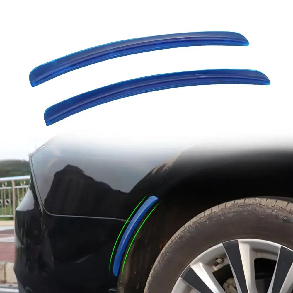 Car Fender Vent Protector Covers Universal ABS Stylish Decoration Strips Black Red Blue Easy DIY Installation Scratch Resistant Auto Accessory