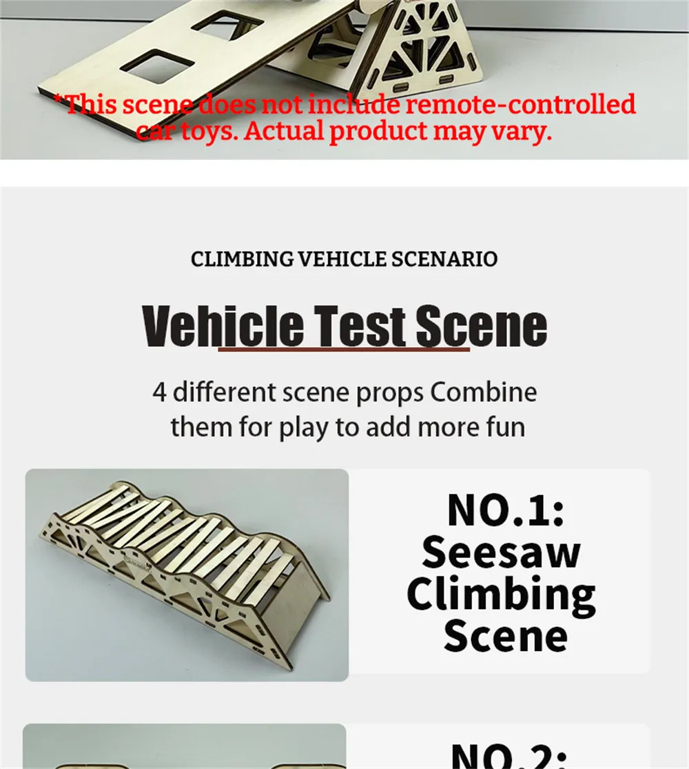 JIABAILE 3601 3602 1/36 Mini RC Car Crawler Scene Combo 4-Piece Laser-Cut Wooden Obstacle Course for Micro Vehicles Models DIY Parts 3600 JIABAILE 3601 3602 1/36 Mini RC Car Crawler Scene Combo 4-Piece Laser-Cut Wooden Obstacle Course for Micro Vehicles Models DIY Parts 3600
