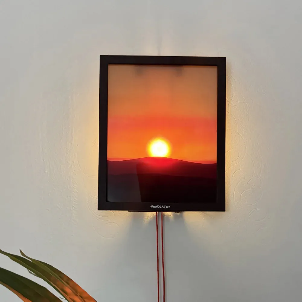 NIKOLATOY Creative Sunset Hand Pulled Night Light Wall Decoration NIKOLATOY Creative Sunset Hand Pulled Night Light Wall Decoration