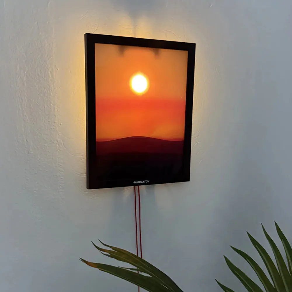 NIKOLATOY Creative Sunset Hand Pulled Night Light Wall Decoration NIKOLATOY Creative Sunset Hand Pulled Night Light Wall Decoration