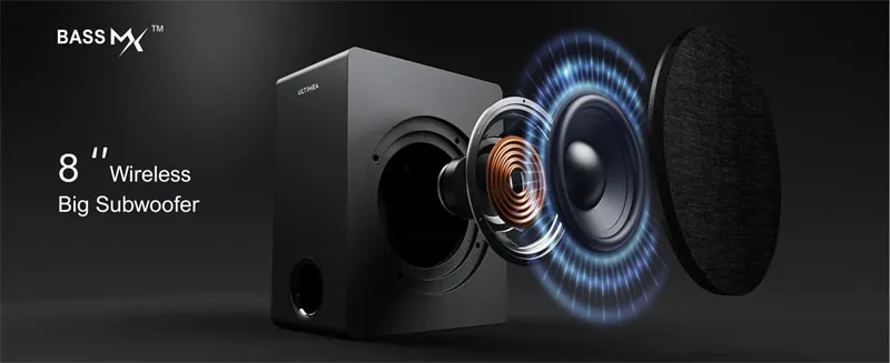 [EU Direct] Refurbished ULTIMEA Nova S80 520W 5.1.2CH True Dolby Atmos Soundbar bluetooth Soundbar 4K HDR Passthrough HD eARC In Soundbar with 8 Wireless Big Subwoofer