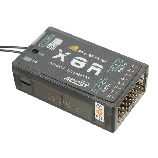 FrSky X8R 2.4G 16CH SBUS Smart Port Full Duplex Telemetry Receiver With New Antenna