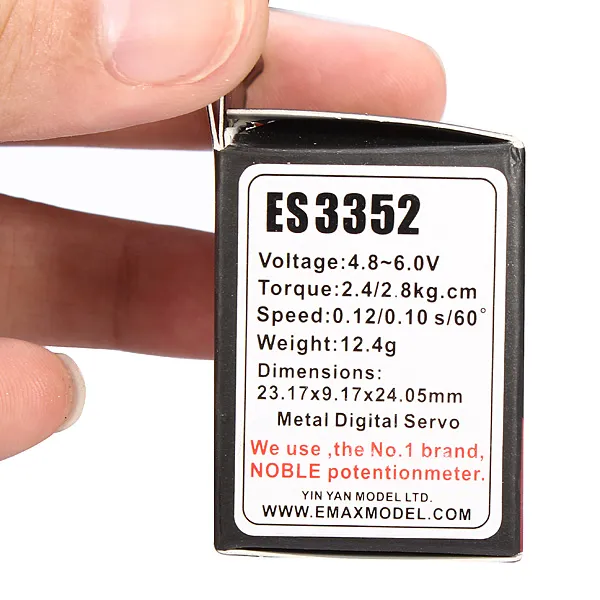 EMAX ES3352 12.4g Mini Metal Gear Digital Servo for RC Airplane