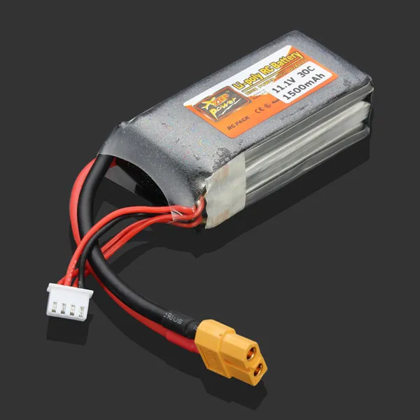 ZOP Power 11.1V 1500mAh 3S 30C Lipo Battery XT60 Plug