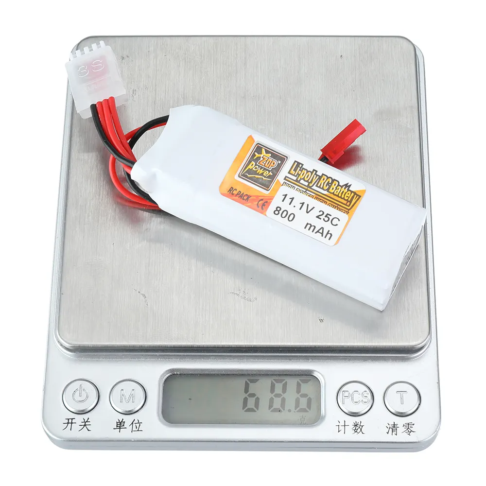 ZOP Power 11.1V 800mAh 25C 3S Lipo Battery JST Plug ZOP Power 11.1V 800mAh 25C 3S Lipo Battery JST Plug