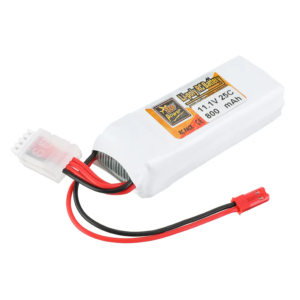 ZOP Power 11.1V 800mAh 25C 3S Lipo Battery JST Plug ZOP Power 11.1V 800mAh 25C 3S Lipo Battery JST Plug