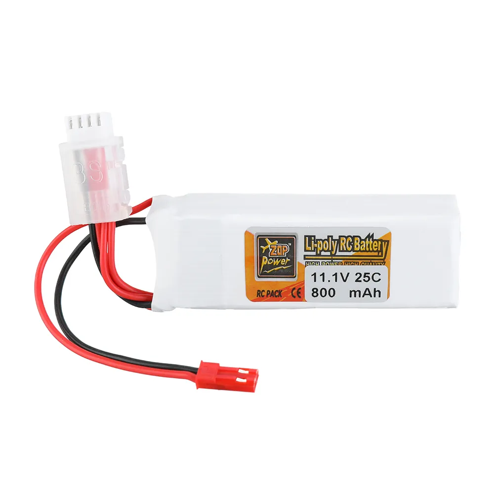 ZOP Power 11.1V 800mAh 25C 3S Lipo Battery JST Plug ZOP Power 11.1V 800mAh 25C 3S Lipo Battery JST Plug