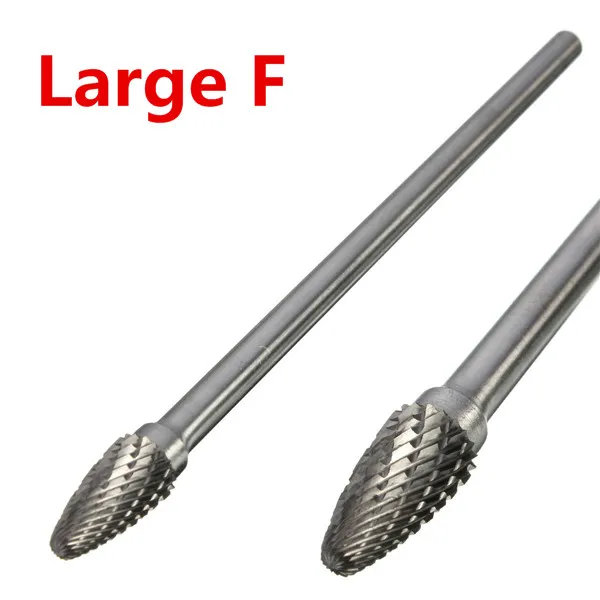Rotary Burr 1/4 Inch Shank 6 Inch Long Carbide Cutter CNC Engraving Bit For Dremel