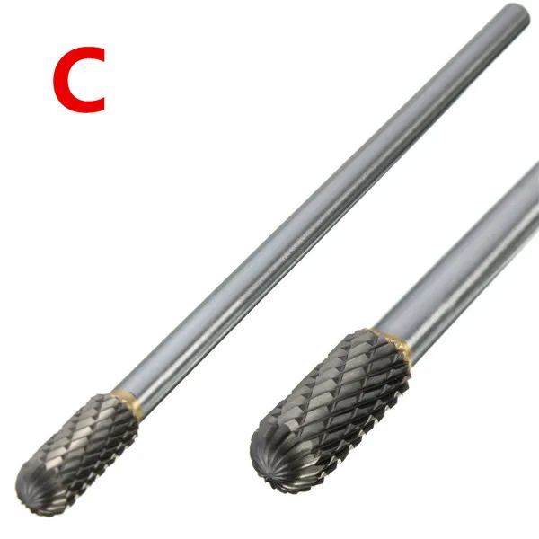 Rotary Burr 1/4 Inch Shank 6 Inch Long Carbide Cutter CNC Engraving Bit For Dremel