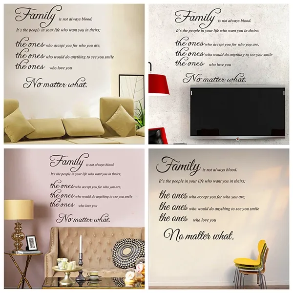 Family Quote Wall Sticker Removable Decal Mural DIY Living Room Art Home Decor