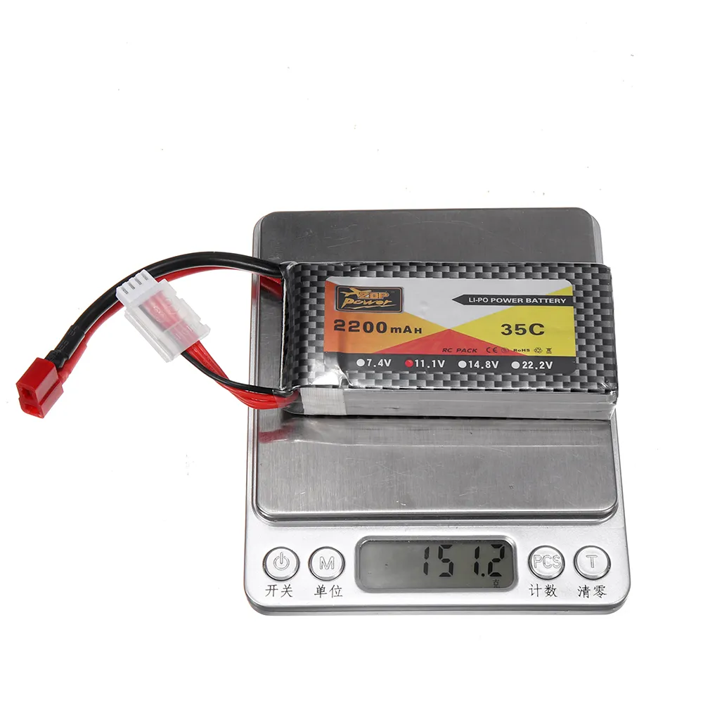 ZOP Power 11.1V 2200mAh 35C 3S Lipo Battery T Plug For RC Models