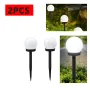 2PCS Solar Lawn Light Round Ball LED Lawn Light Courtyard Garden Park Outdoor Solar Lawn Light IP65 Waterproof