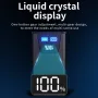 Digital Power Display LED Keychain Light Portable Super Bright Magnetic Work Lamp Type-C USB Rechargeable Emergency Mini Torch