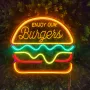 LED Neon Sign Hot Dog Pizza Ice Cream Restaurant Shop Open Decorations Holiday Party Wedding Night Light Home Wall Bar Christmas Decorations Light