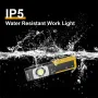 Warsun W05 USB Rechargeable Work Light with Magnetic Base, Portable Flashlight with Clip, Hook and 180° Rotation Stand Lighting for Car Repair Machine Emergency Job Site