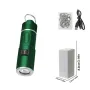 300LM Powerful EDC LED Keychain Flashlight With Battery Rechargeable Mini Torch Portable Work Light with Magnet Back Clip, Alloy Chain