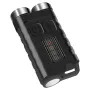 V3 Mini Keychain Flashlight Dual LED Head Type C Charging IP65 Waterproof 900LM Small Keyring Rechargeable Torch Light